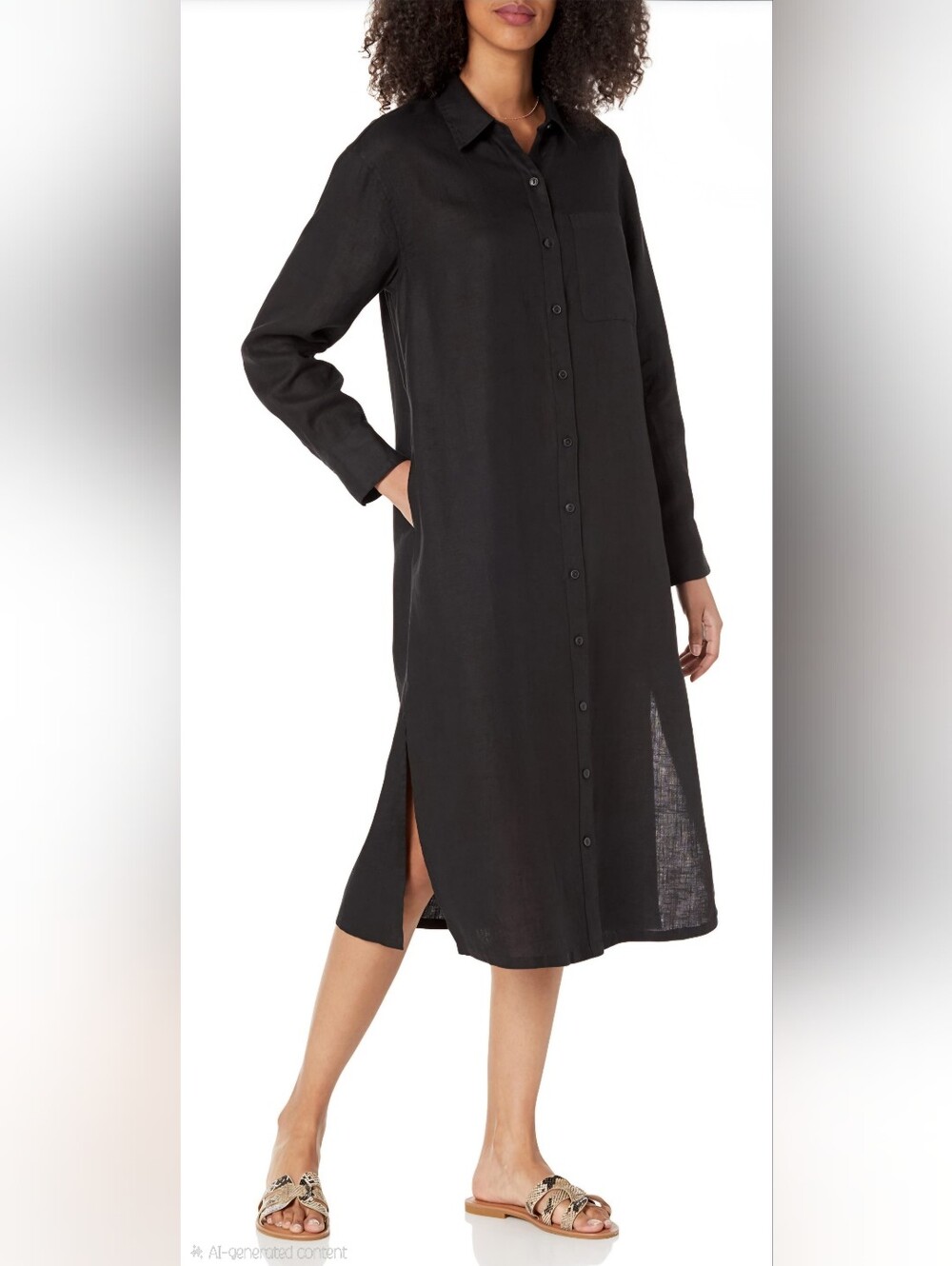 The Drop Linen Midi Dress